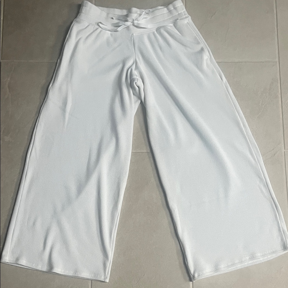 White Wide-Leg Pants
